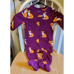 Leveret Fox baby one piece fleece sleeper pjs pajamas 18-24m